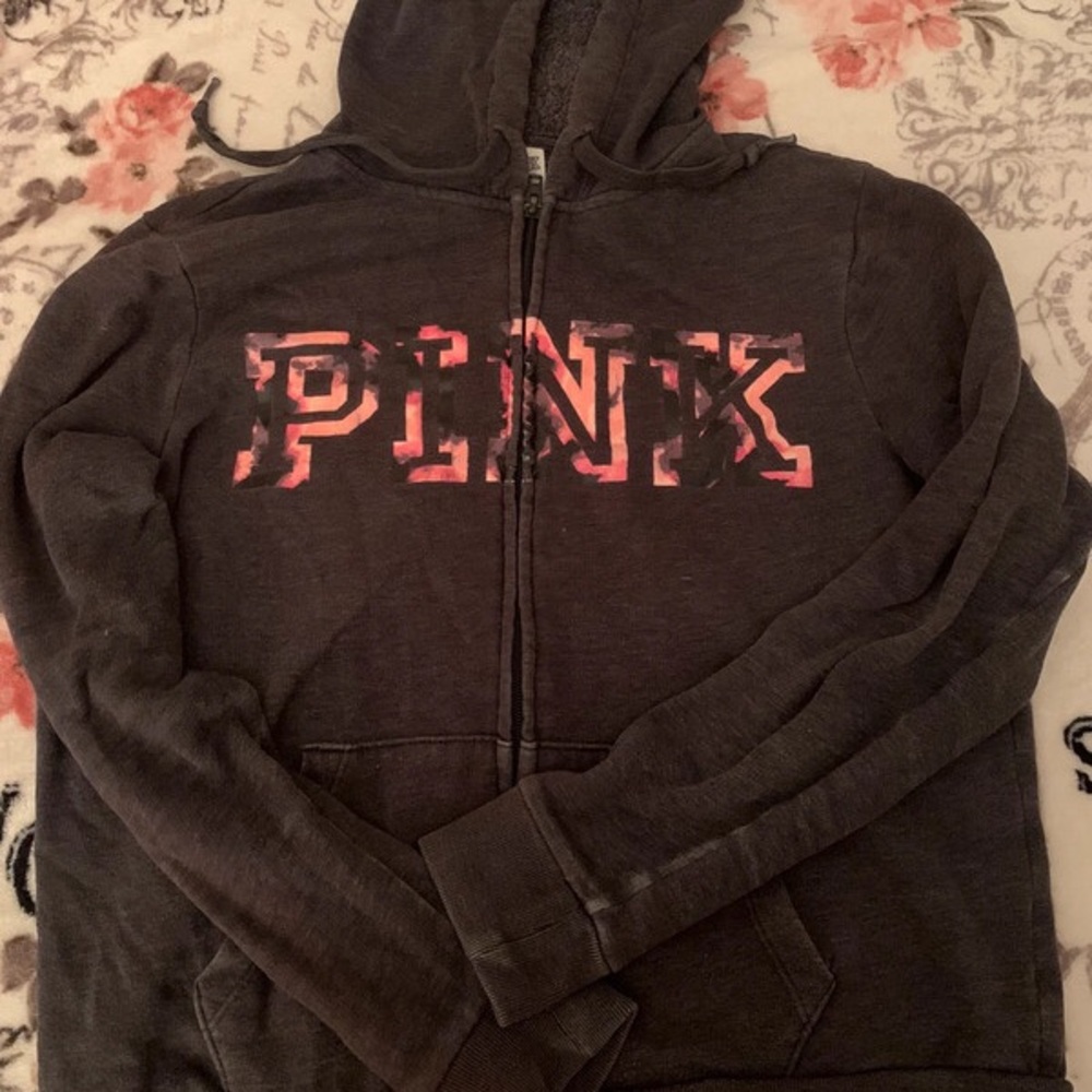 PINK Charcoal Hoodie